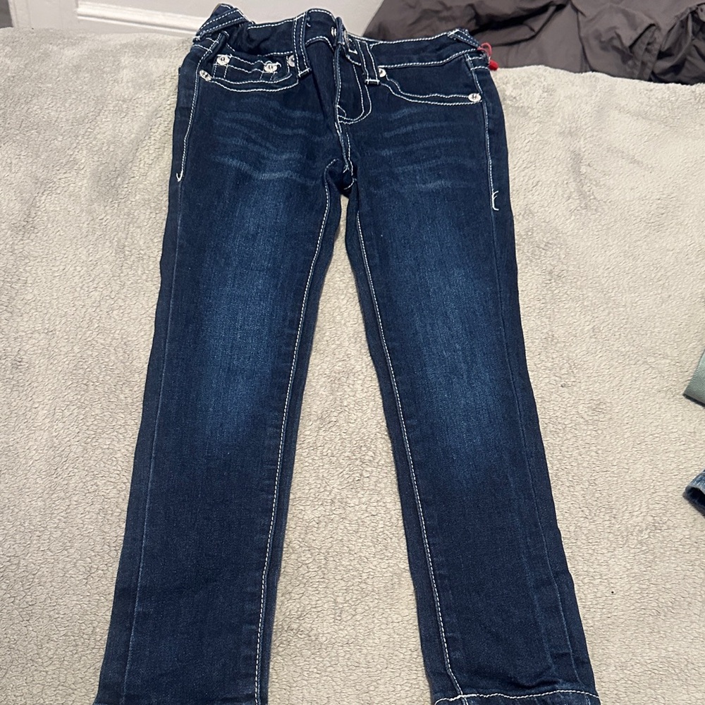 True Religion Dark Blue Straight Leg Jeans